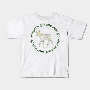 Wisconsin Girl Northwoods Doe Kids T-Shirt